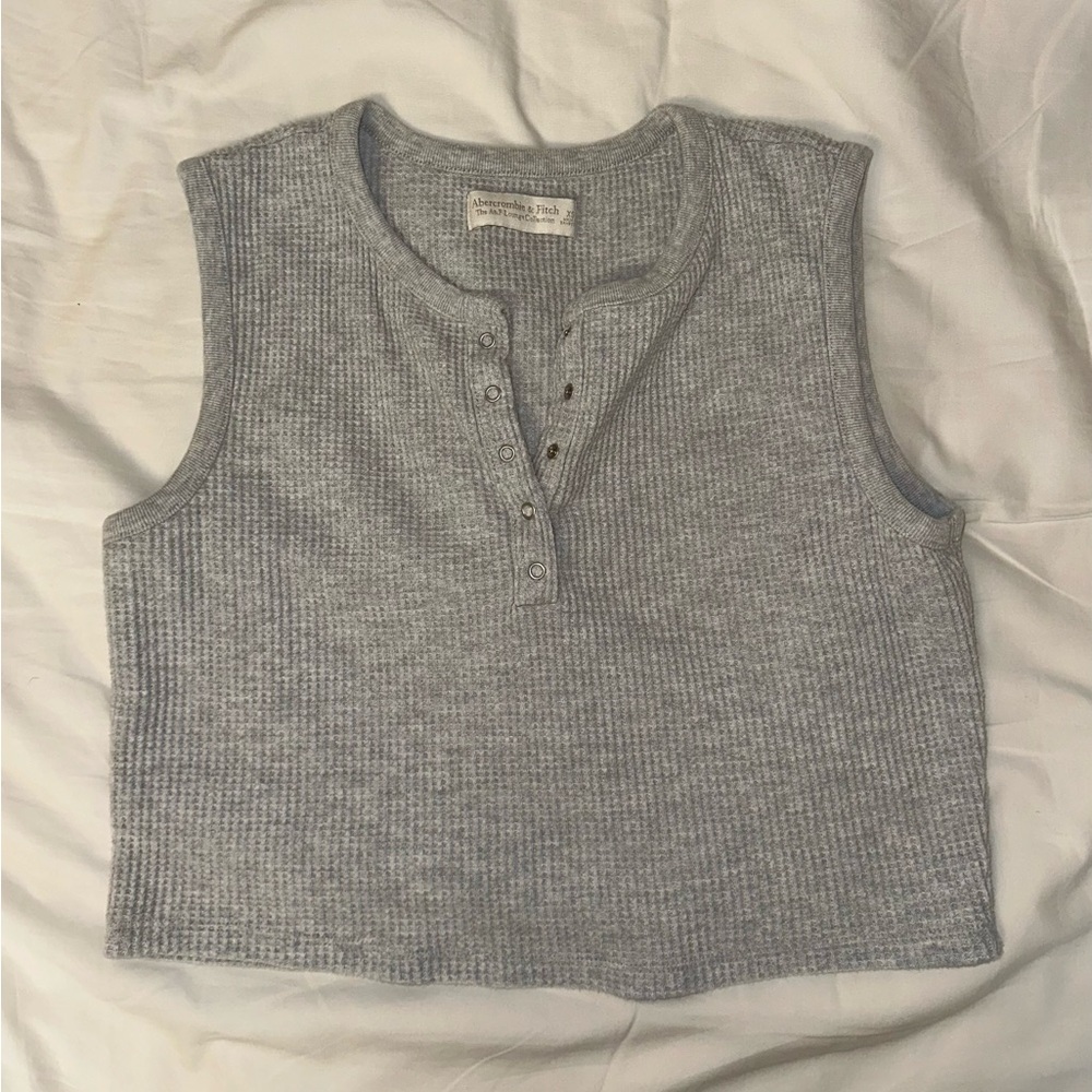 Abercrombie & Fitch lounge waffle Henley tank top